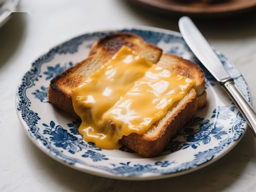 融化的奶酪吐司