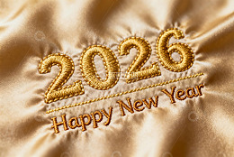 2026新年金色刺绣图案