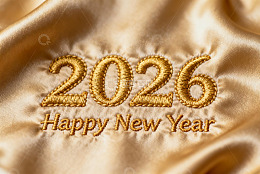 2026新年金色刺绣图案