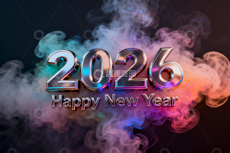 高清大图下载【趣麦麦图】2026新年贺岁数字艺术