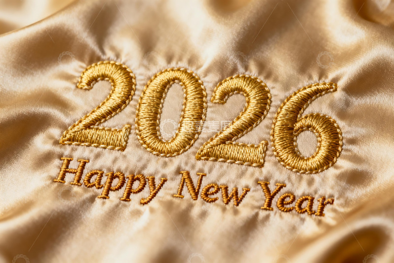 高清大图下载【趣麦麦图】2026新年祝福刺绣图案