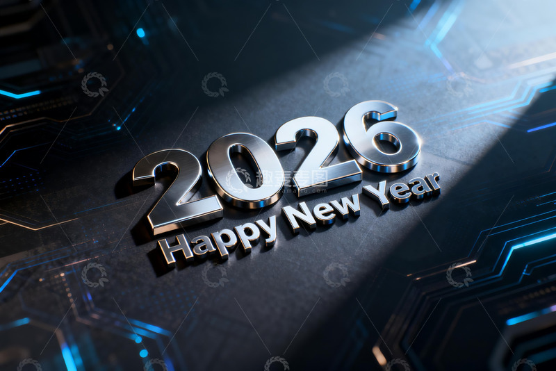 高清大图下载【趣麦麦图】2026新年科技主题视觉
