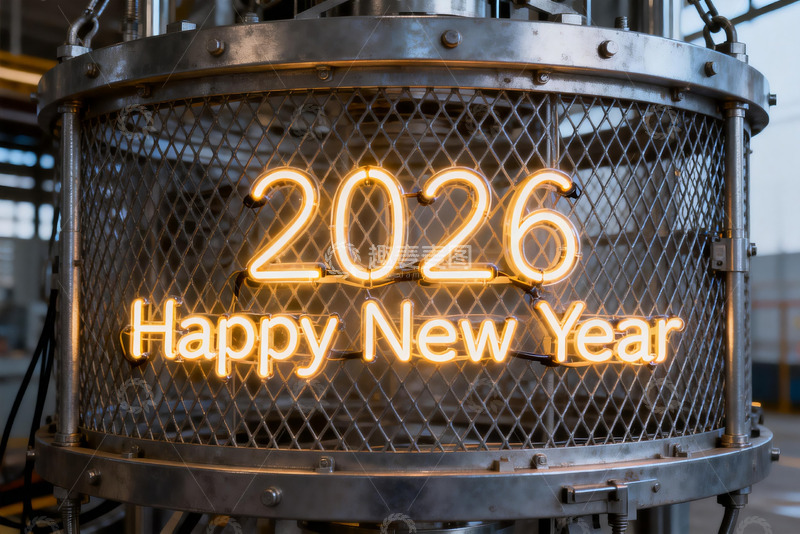 高清大图下载【趣麦麦图】2026新年霓虹灯装置