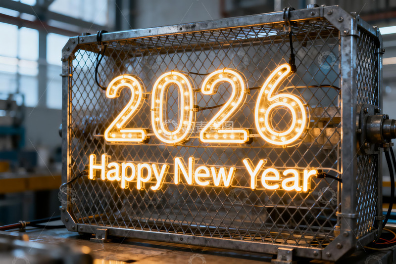 高清大图下载【趣麦麦图】2026新年霓虹灯装置