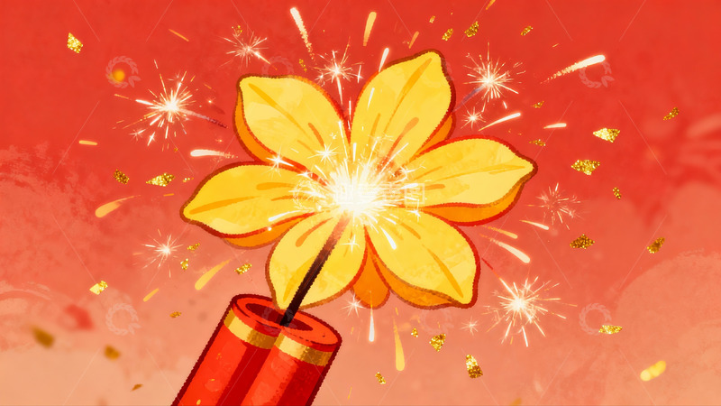 高清大图下载【趣麦麦图】烟花绽放花形绚丽夺目