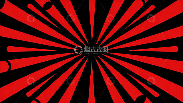 红黑放射线条构成的视觉冲击图案