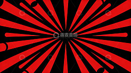 红黑放射线条构成的视觉冲击图案
