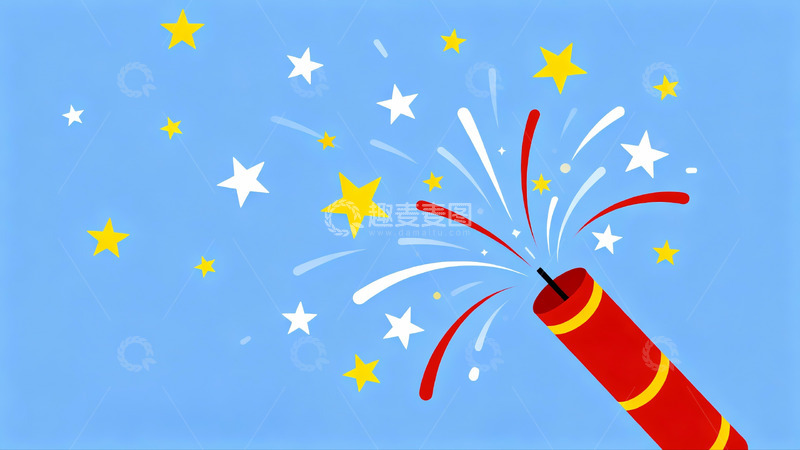 高清大图下载【趣麦麦图】烟花绽放夜空璀璨