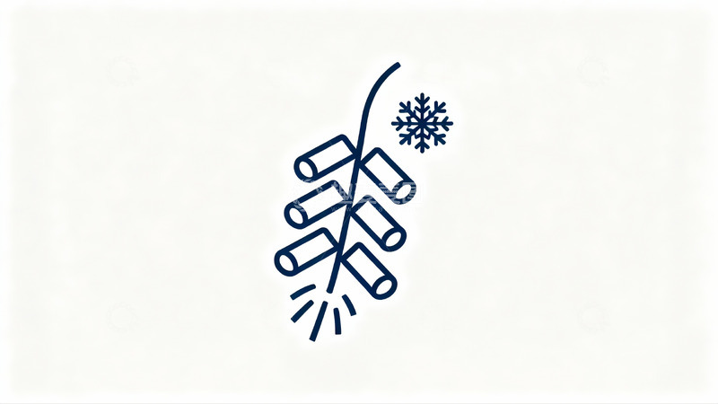 高清大图下载【趣麦麦图】烟花与雪花的冬季图案