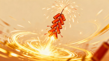 烟花绽放绚丽光芒