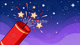 夜空烟花绽放绚丽场景