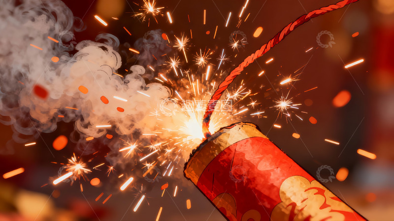 高清大图下载【趣麦麦图】烟花绽放瞬间