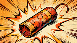 漫画风格炸药爆炸瞬间