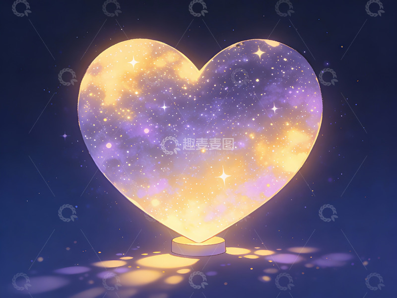 高清大图下载【趣麦麦图】星空心形发光灯饰