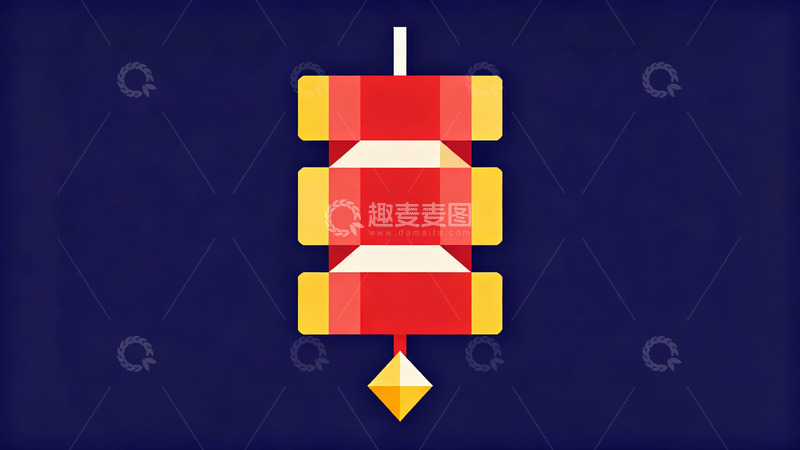 高清大图下载【趣麦麦图】红色灯笼图案设计