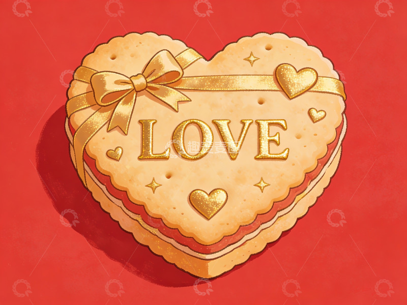 高清大图下载【趣麦麦图】心形饼干礼盒