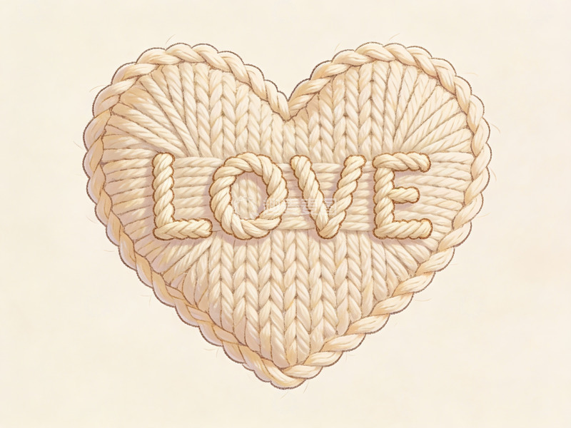 高清大图下载【趣麦麦图】编织爱心图案
