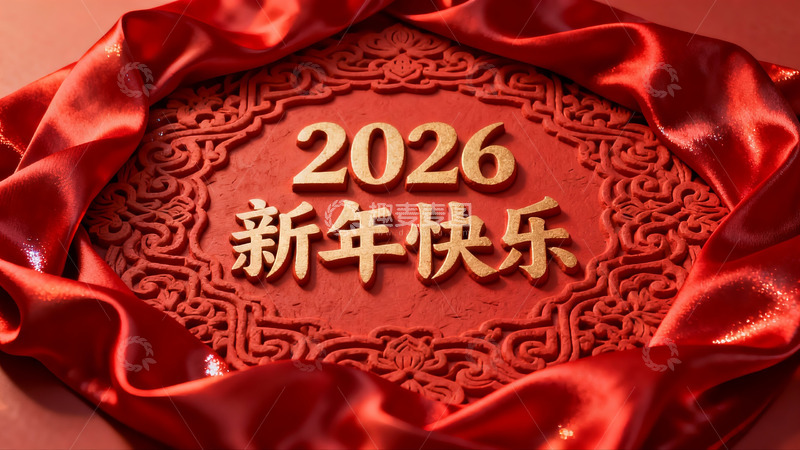 高清大图下载【趣麦麦图】红色新年祝福图案设计