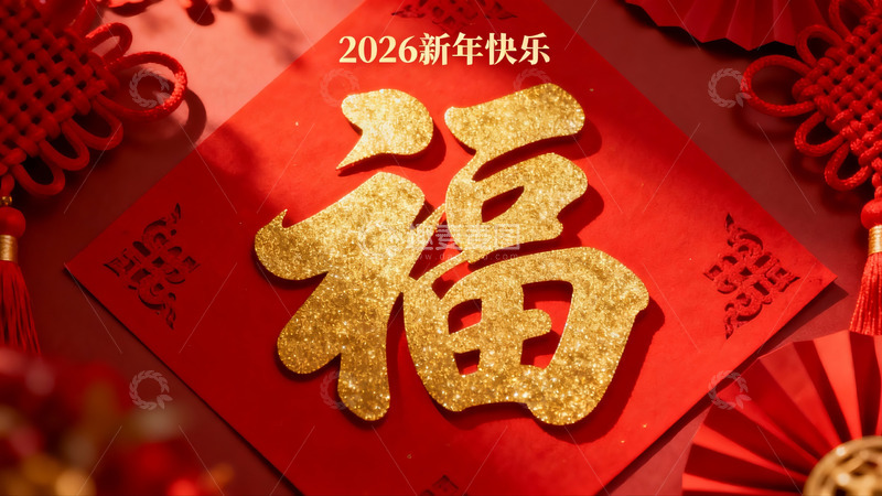 高清大图下载【趣麦麦图】新年红色福字装饰
