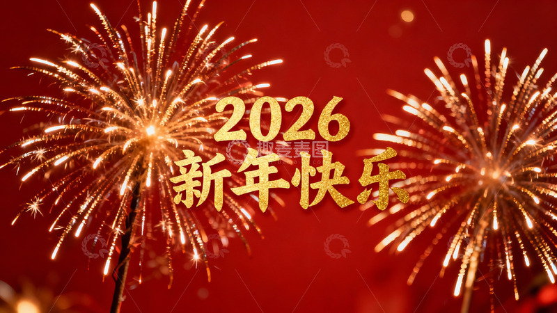 高清大图下载【趣麦麦图】新年烟花绽放夜空