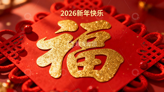 新年福字装饰特写