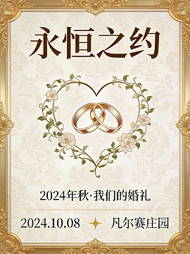 婚礼邀请函设计海报