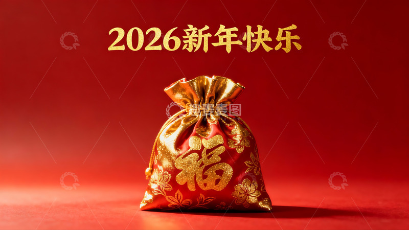 高清大图下载【趣麦麦图】红色背景上的新年红包