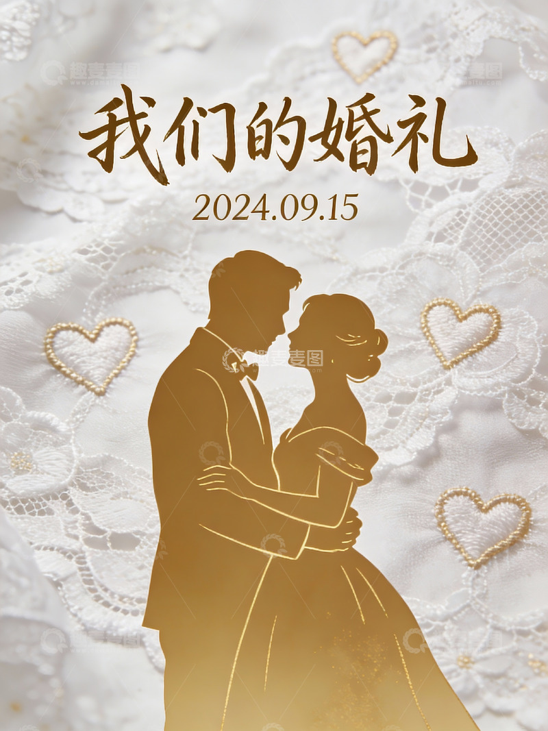 高清大图下载【趣麦麦图】婚礼邀请海报设计