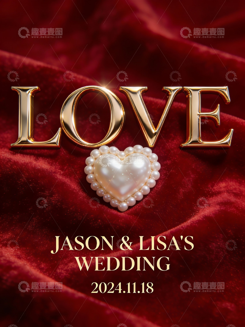 高清大图下载【趣麦麦图】婚礼邀请海报设计