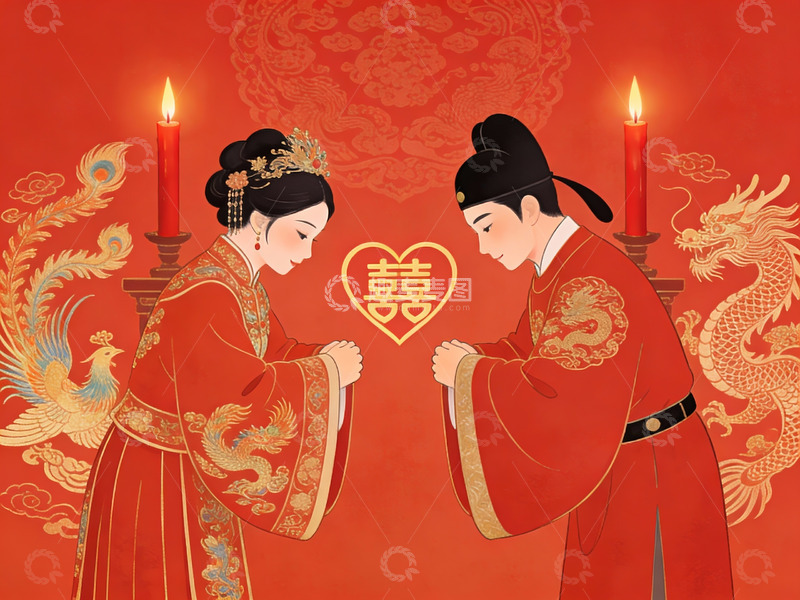 高清大图下载【趣麦麦图】传统中式婚礼场景