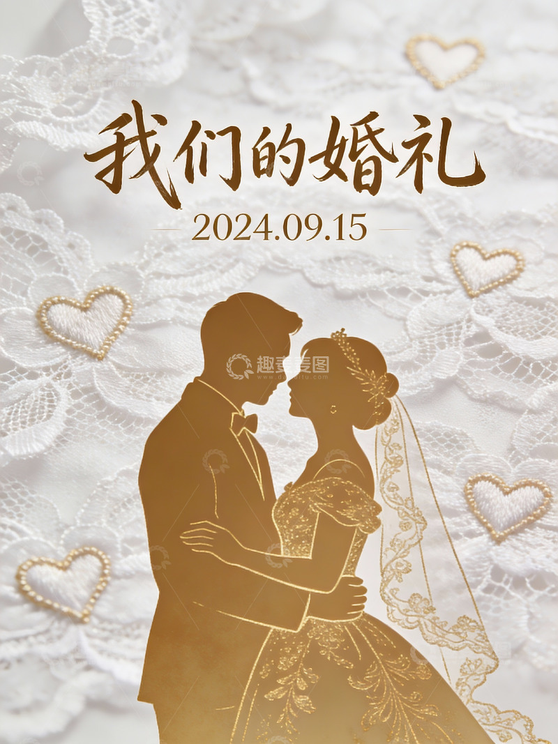 高清大图下载【趣麦麦图】婚礼邀请海报设计