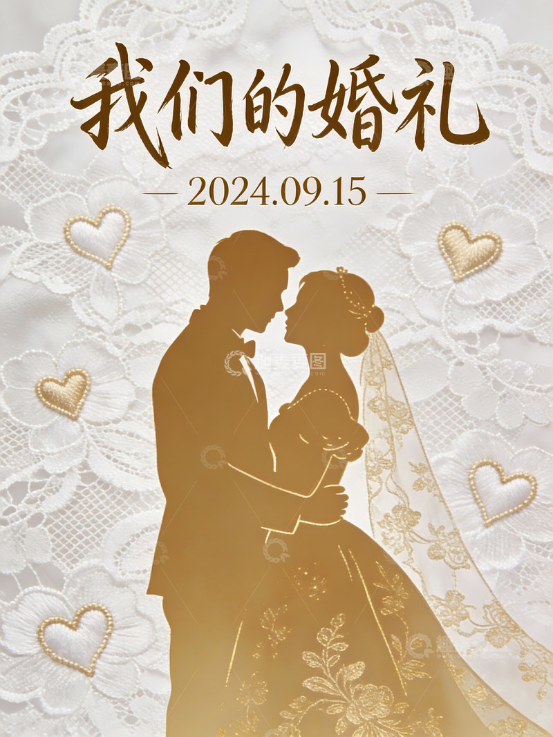 高清大图下载【趣麦麦图】婚礼邀请海报设计