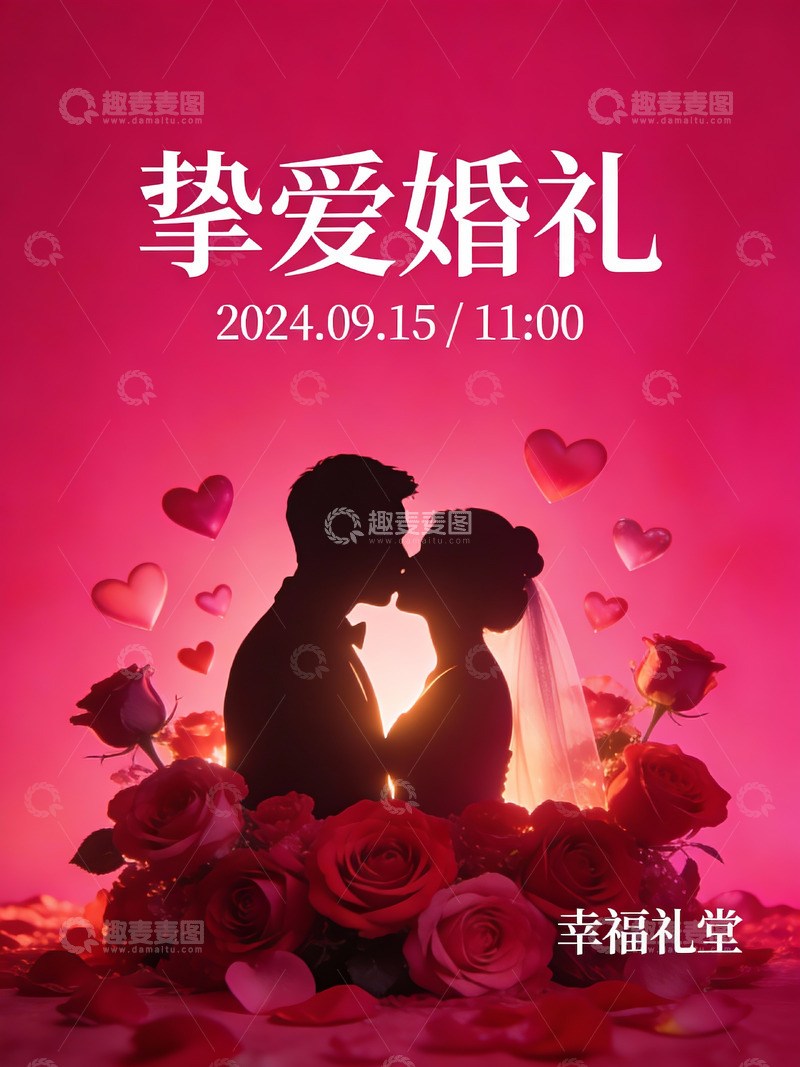 高清大图下载【趣麦麦图】婚礼海报宣传图