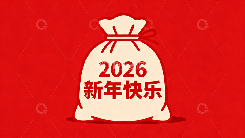 高清大图下载【趣麦麦图】红色背景新年红包图案