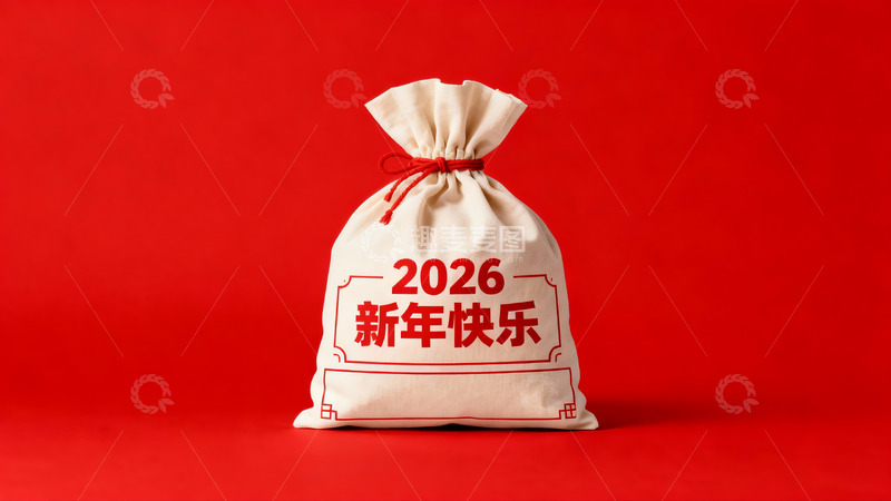 高清大图下载【趣麦麦图】新年红包袋红色背景