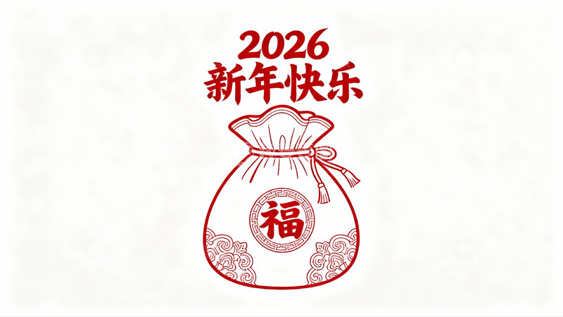 高清大图下载【趣麦麦图】2026新年快乐红包图案