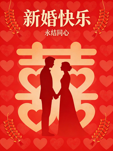 新婚祝福贺卡设计