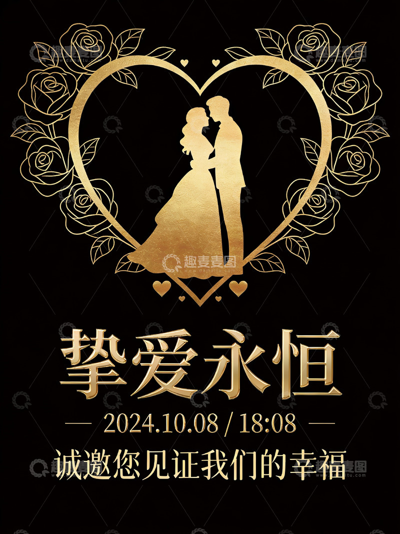 高清大图下载【趣麦麦图】婚礼邀请海报设计