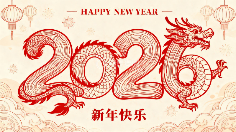 高清大图下载【趣麦麦图】龙年春节贺图