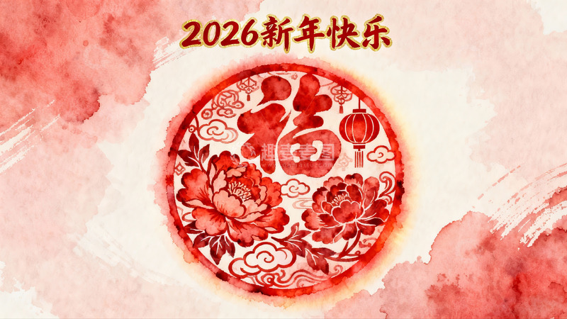 高清大图下载【趣麦麦图】新年福字圆形图案设计