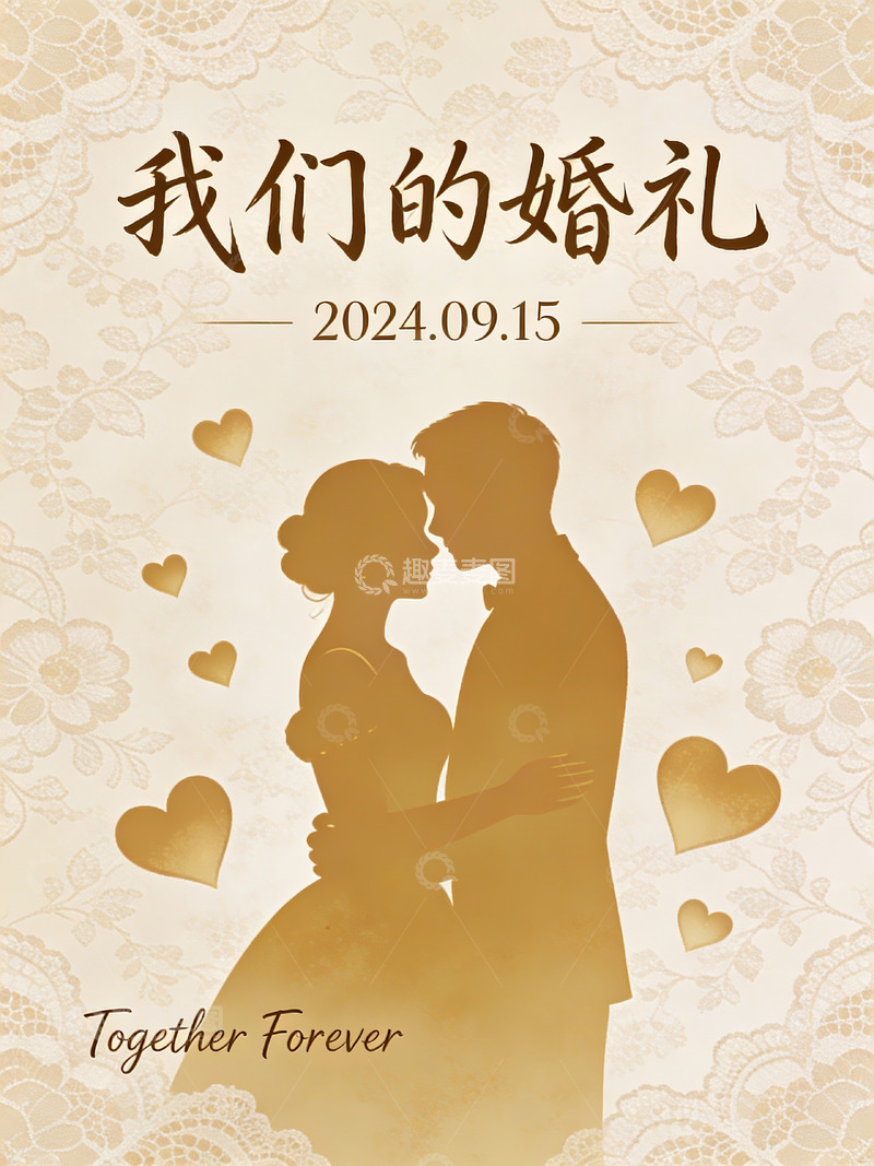 高清大图下载【趣麦麦图】婚礼邀请海报设计