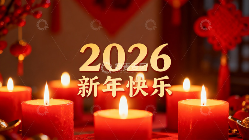 高清大图下载【趣麦麦图】新年烛光祈福图