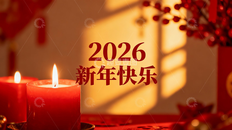 高清大图下载【趣麦麦图】新年烛光装饰温馨喜庆