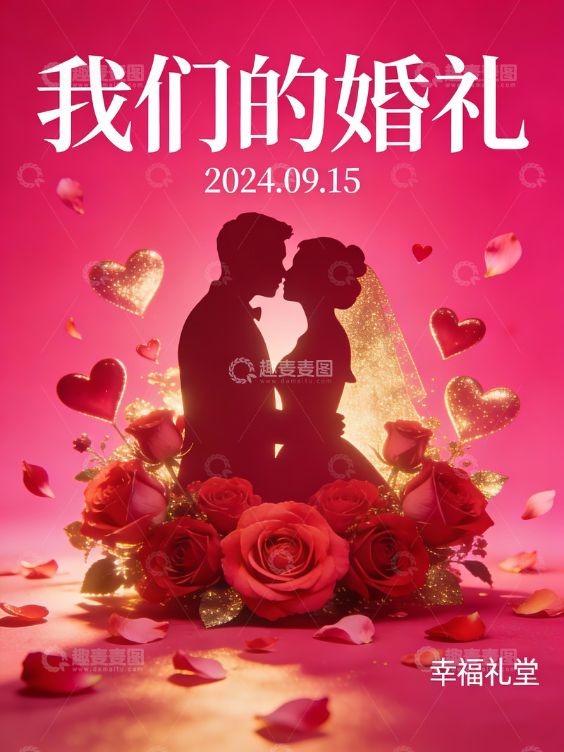 高清大图下载【趣麦麦图】婚礼海报设计