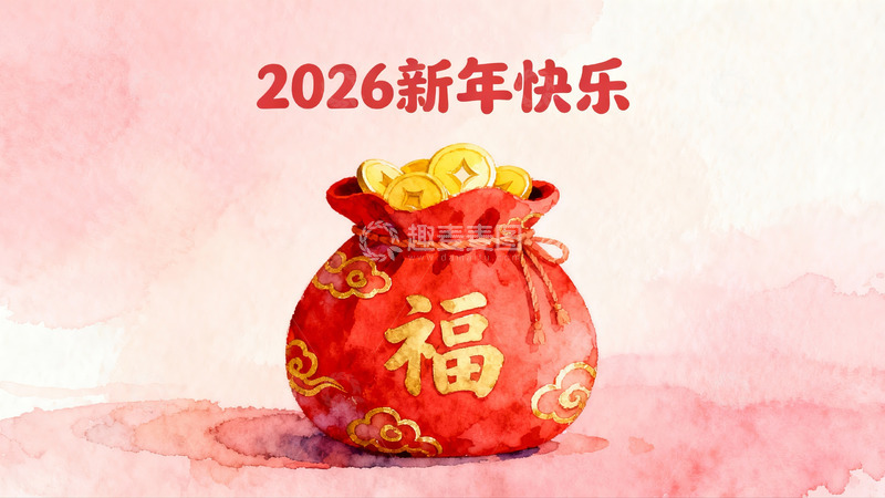 高清大图下载【趣麦麦图】新年红包金元宝寓意吉祥