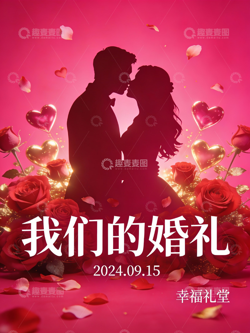 高清大图下载【趣麦麦图】婚礼海报宣传图