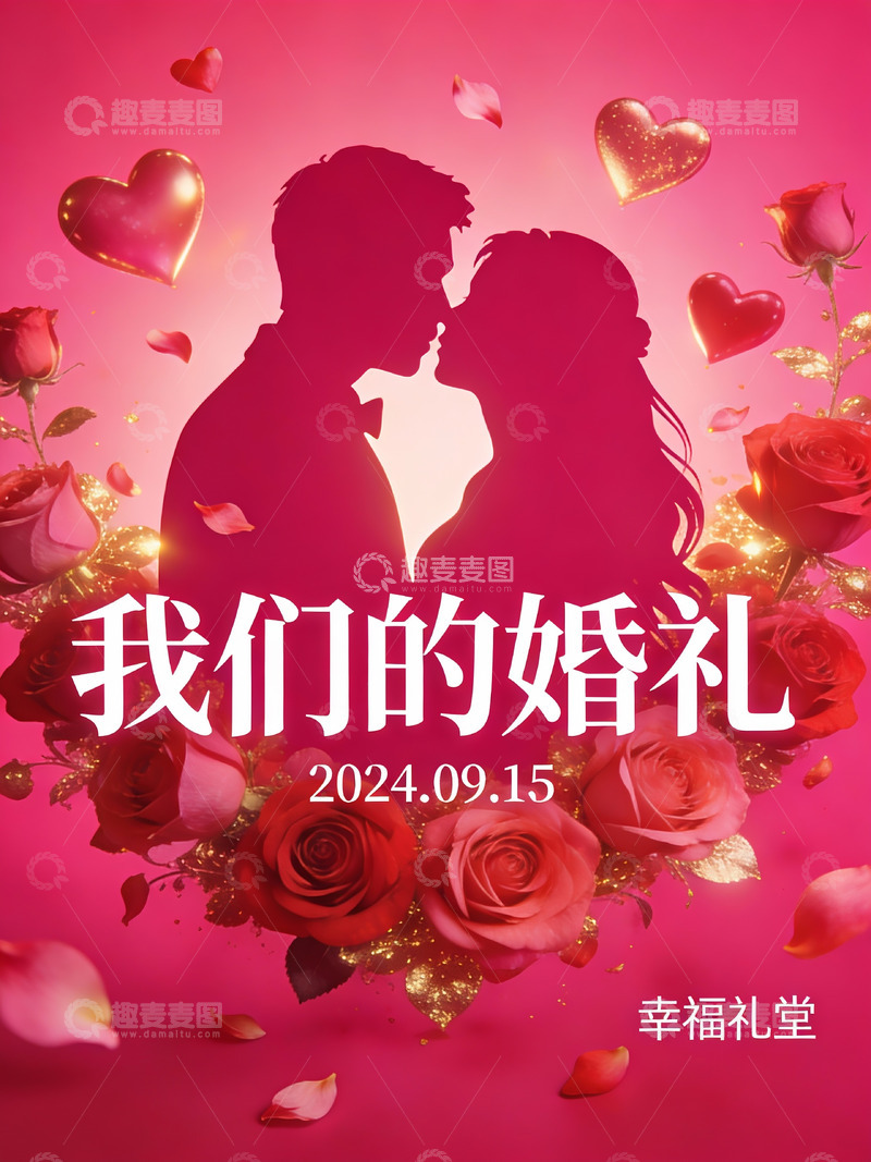 高清大图下载【趣麦麦图】婚礼海报设计