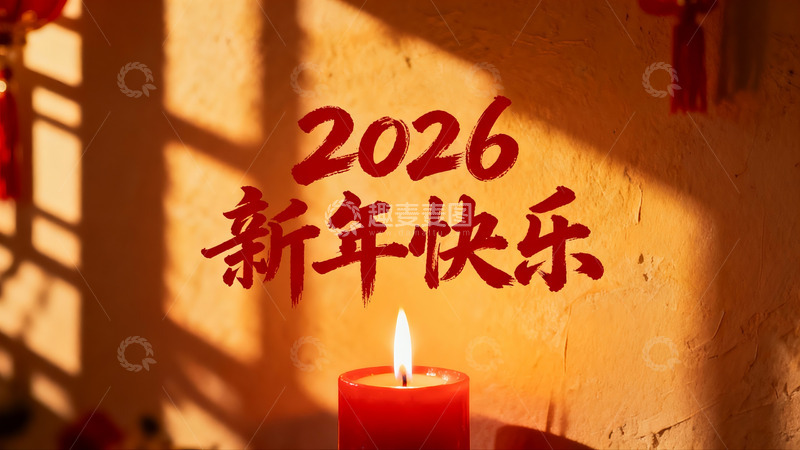 高清大图下载【趣麦麦图】新年烛光祈福图