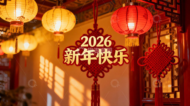 新年灯笼装饰场景
