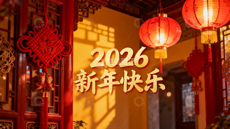 高清大图下载【趣麦麦图】新年红灯笼装饰场景